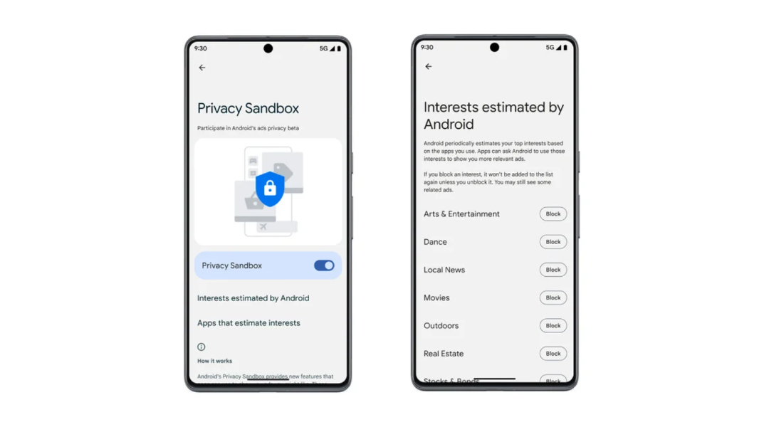 Google Mobilizationes Privacy Sandbox in/Possessed fromnewgard to’Concerning’fromnewgarding    Android in beta