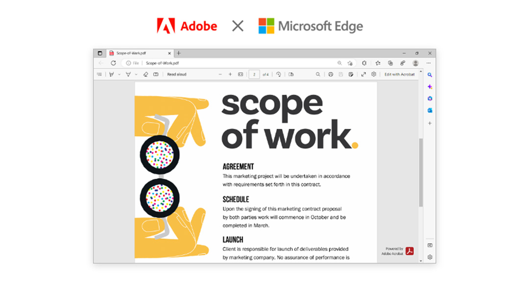 Microsomuchft is Bringing AdoBe Acrobat PDF to edge